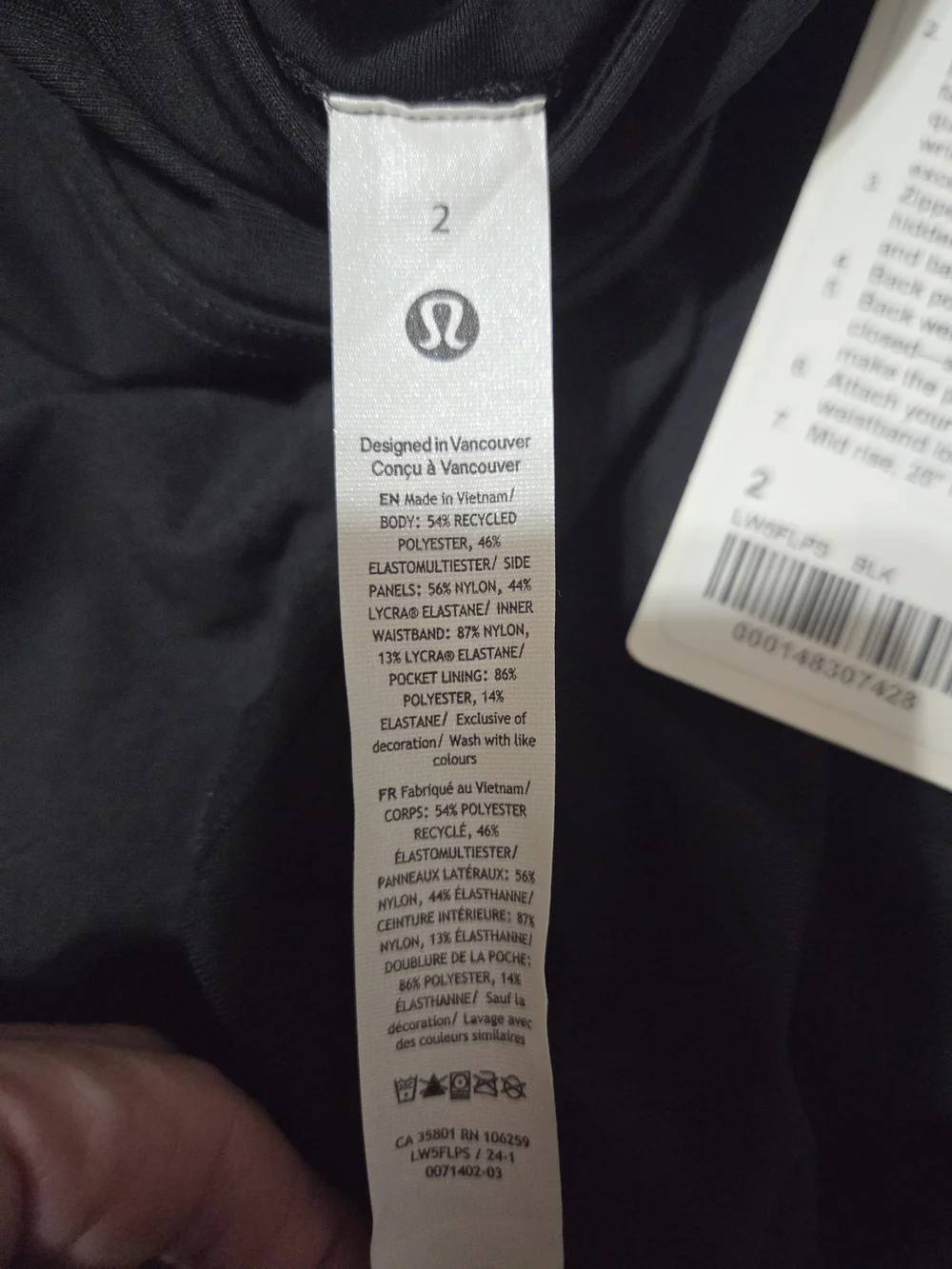 NWT Lululemon Warpstreme Multi Pocket Mid Rise Golf Pant 28 Black 2